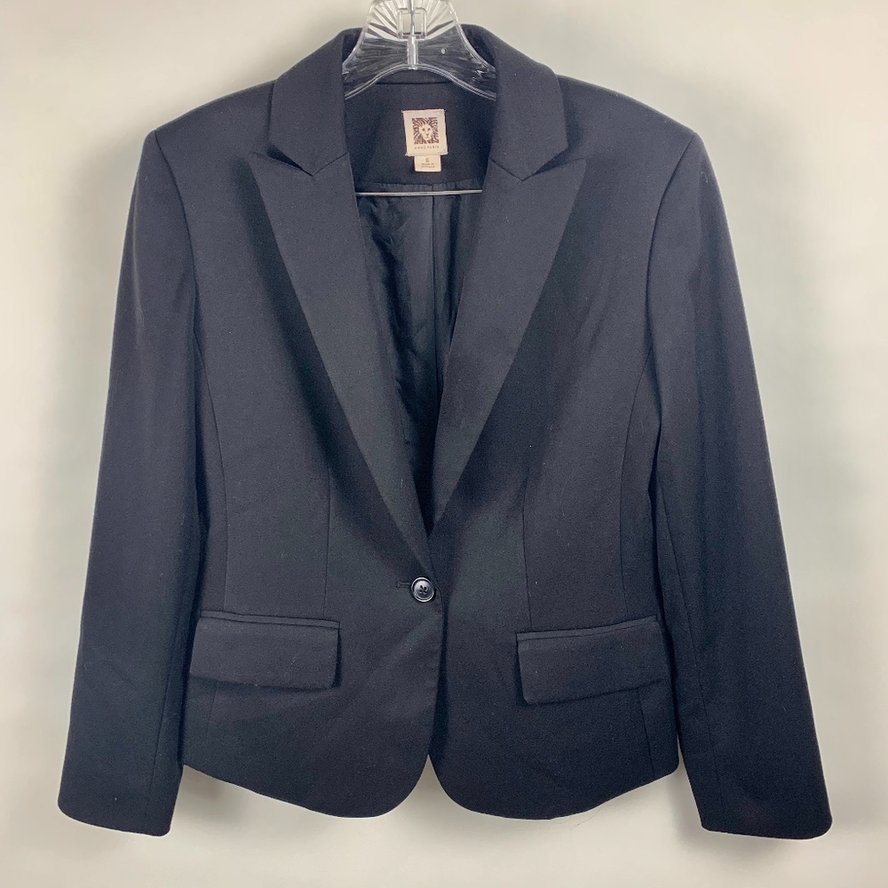 Anne Klein Black Button Blazer Size Women's 6